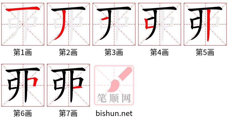 丣 笔顺规范