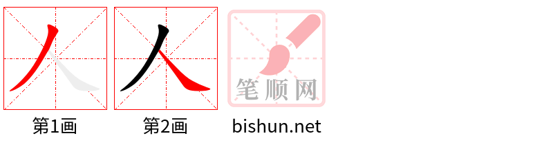 人 笔顺规范