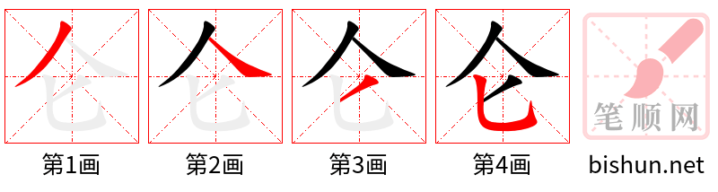 仑 笔顺规范