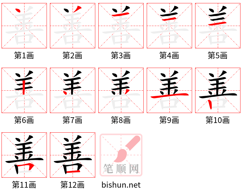 善 笔顺规范