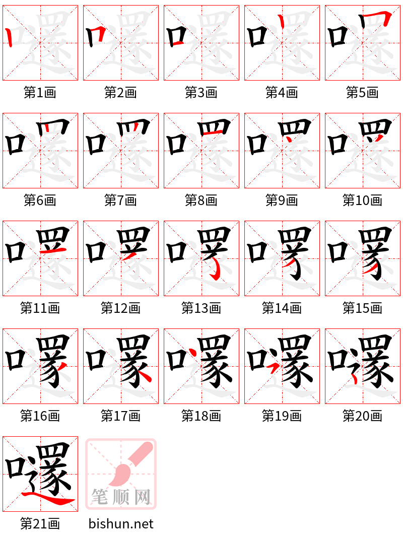 嚺 笔顺规范