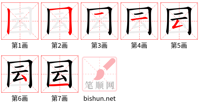囩 笔顺规范