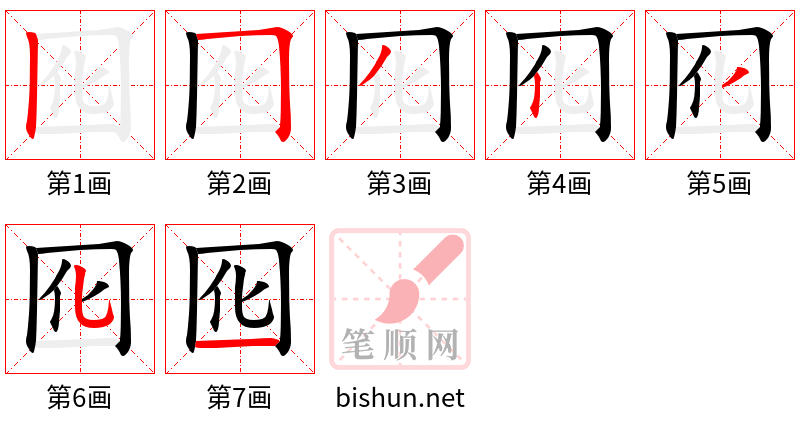 囮 笔顺规范