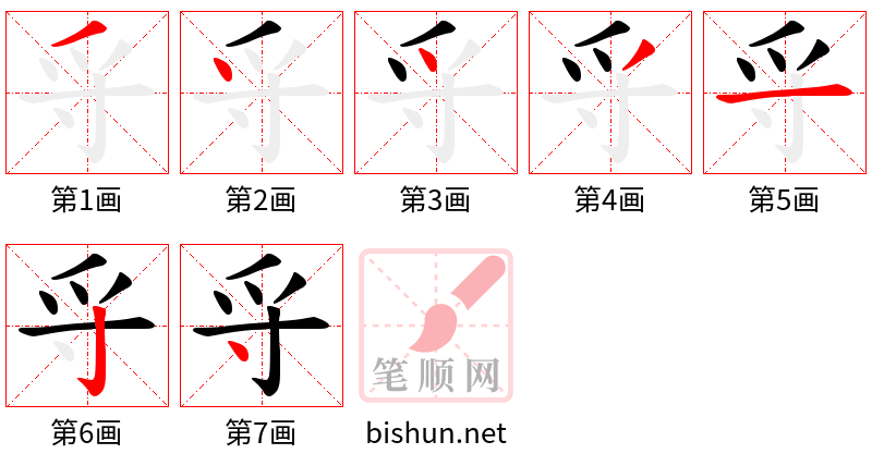 寽 笔顺规范