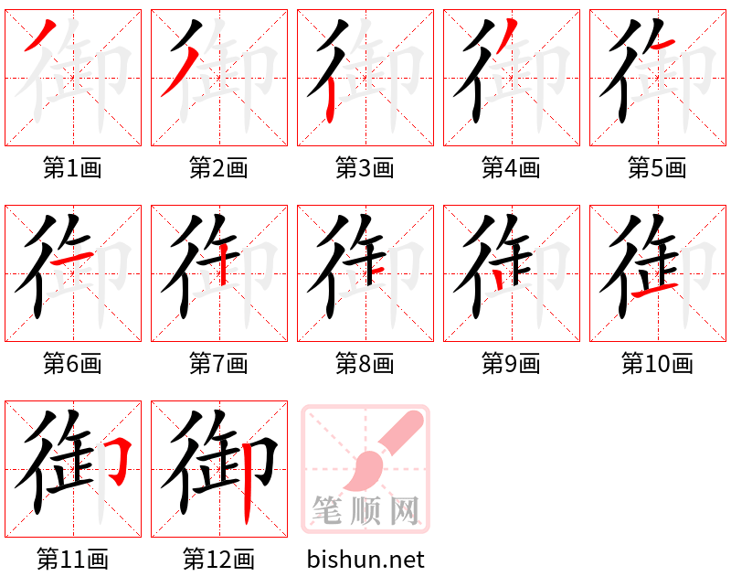御 笔顺规范