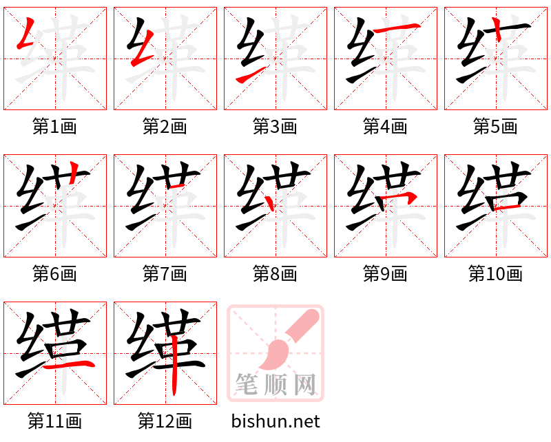 缂 笔顺规范