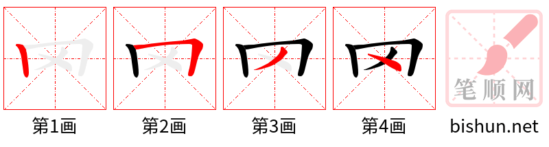 罓 笔顺规范
