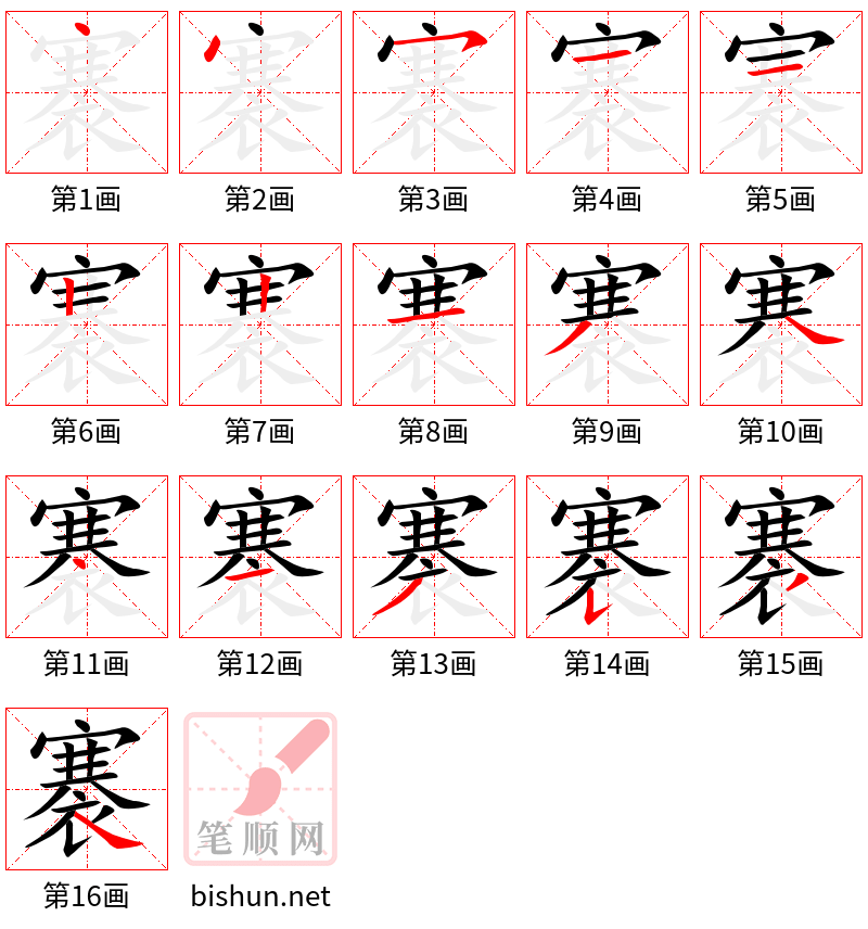 褰 笔顺规范