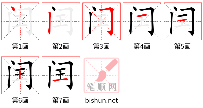 闰 笔顺规范