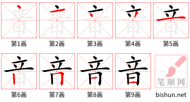 音 笔顺规范