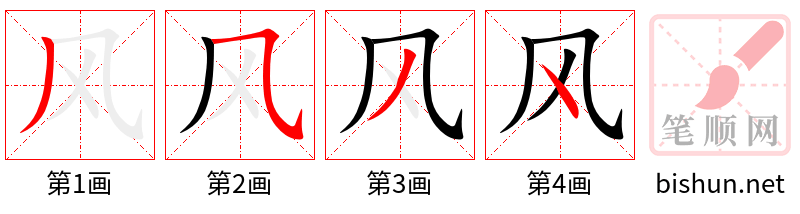 风 笔顺规范