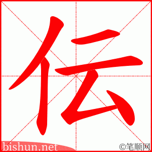 伝 笔顺动画