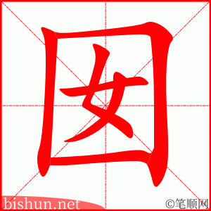 囡 笔顺动画