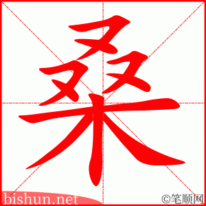 桑 笔顺动画