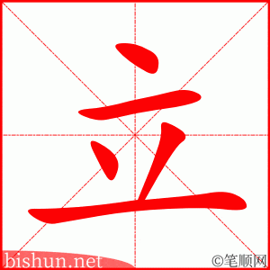 立 笔顺动画