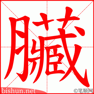 臟 笔顺动画